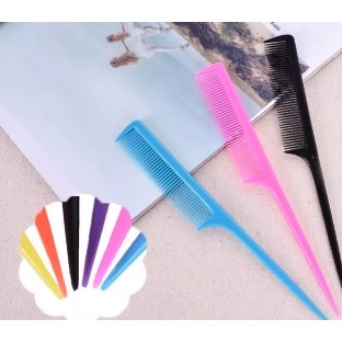 sisir rambut plastik polos warna warni