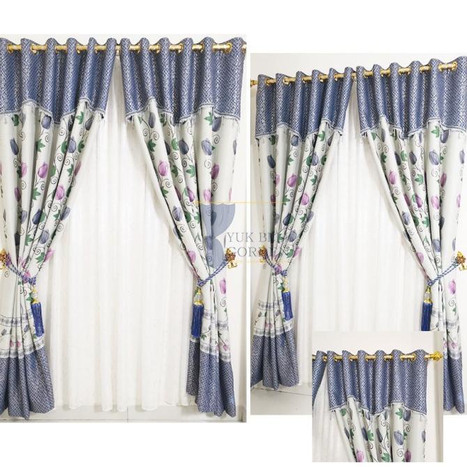 GORDEN BLACKOUT MOTIF BUNGA TULIP / GORDYN MOTIF GLOSSY #ALHENA