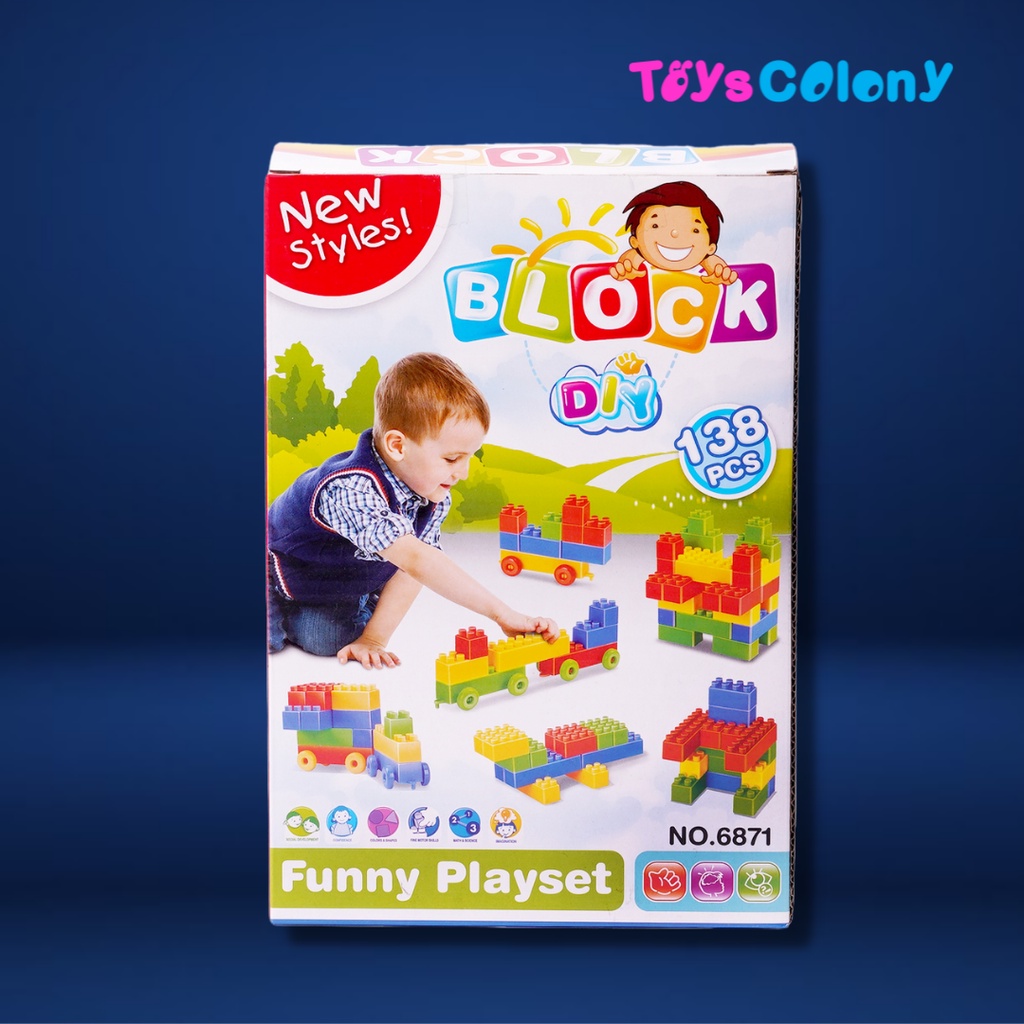 Mainan Anak Block Play Set Puzzle 6871-6875