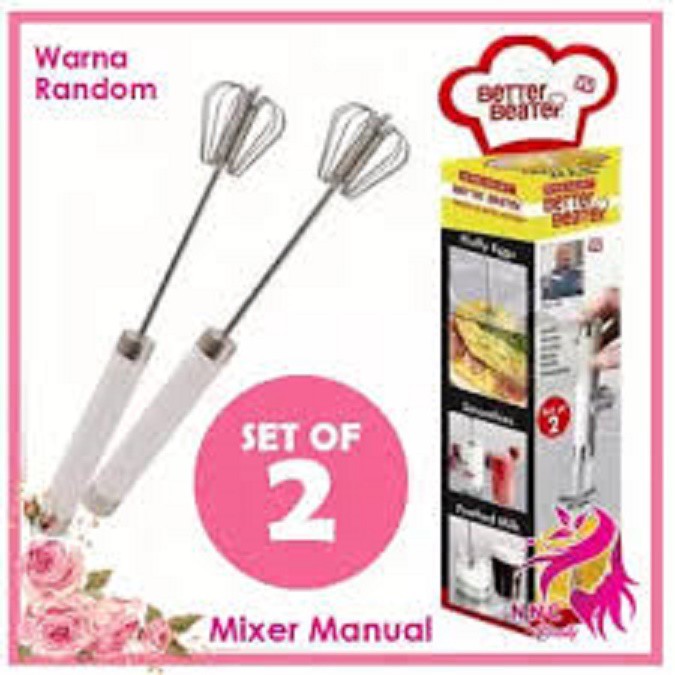 BETTER BEATER HAND MIXER MANUAL PENGOCOK SERBAGUNA  PRAKTIS ISI 2 PCS