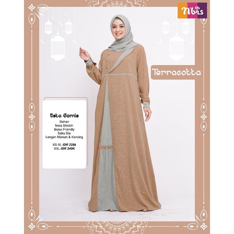 GAMIS NIBRAS DRESS WANITA MUSLIM ESATA COUPLE