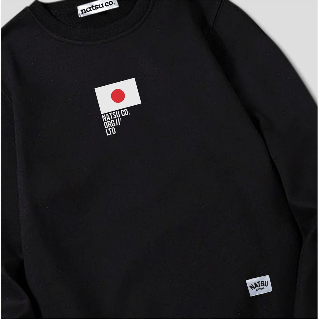 Sweater Crewneck Simple Jepang Natsu co - ORG LTD NATSU x PANDAWA HOODIE