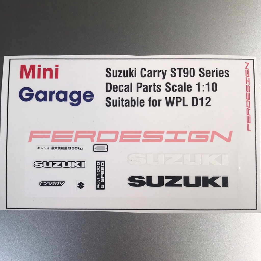 Sticker kit RC WPL D12 Suzuki Carry Skala 1:10