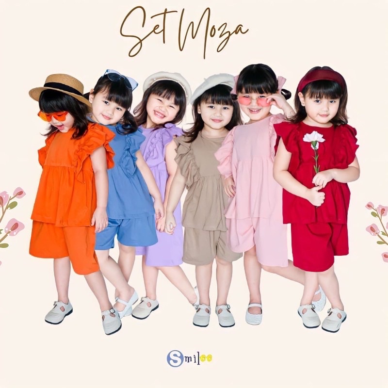 Setelan Anak Moza Smilee Original Super Premium Pakaian Anak Perempuan Termurah Terlaris