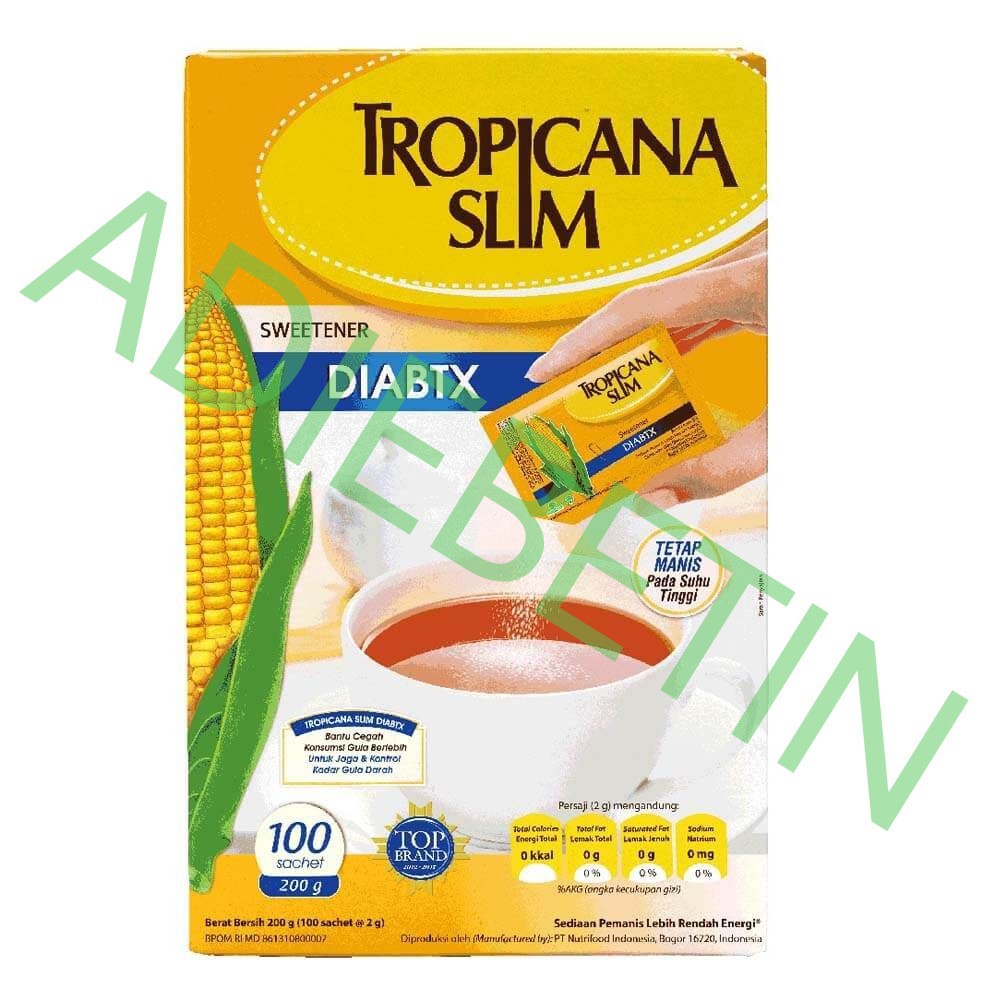 

[ ADIABETINE ] TROPICANA SLIM GULA DIABTX (100 SAHCET @2gr)
