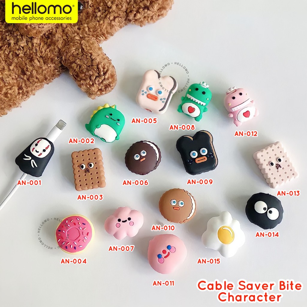 Cable Bite Karakter Pelindung Ujung Kabel Hp Cable Saver Character