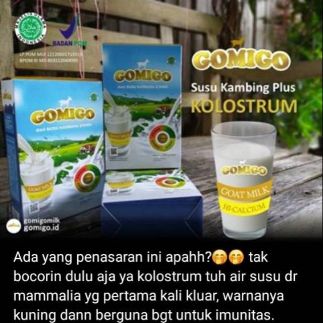 

GOMIGO Susu Kambing Etawa Asli kwalitas Premium. Teruji BPOM dan Halal