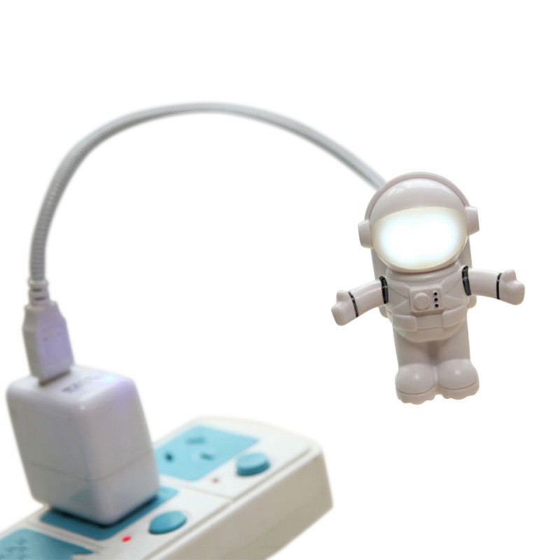 Lampu Meja / Lampu Belajar Eshoo Lampu LED USB Night Light Lamp Flexible Spaceman Astronaut