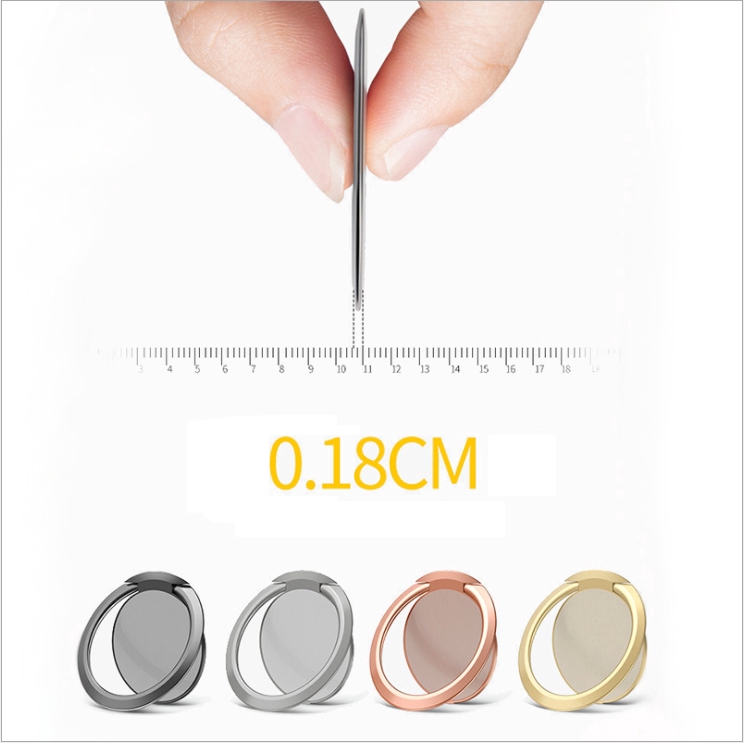 Ring Stand Holder Magnetik Ultra Tipis Bentuk Oval Warna Silver Untuk Handphone