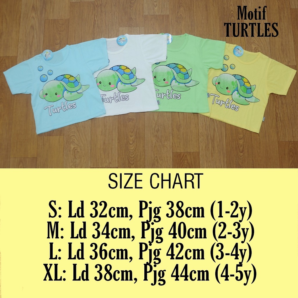 ALIPIO / KAOS ANAK MOTIF TURTLES / TERLARIS