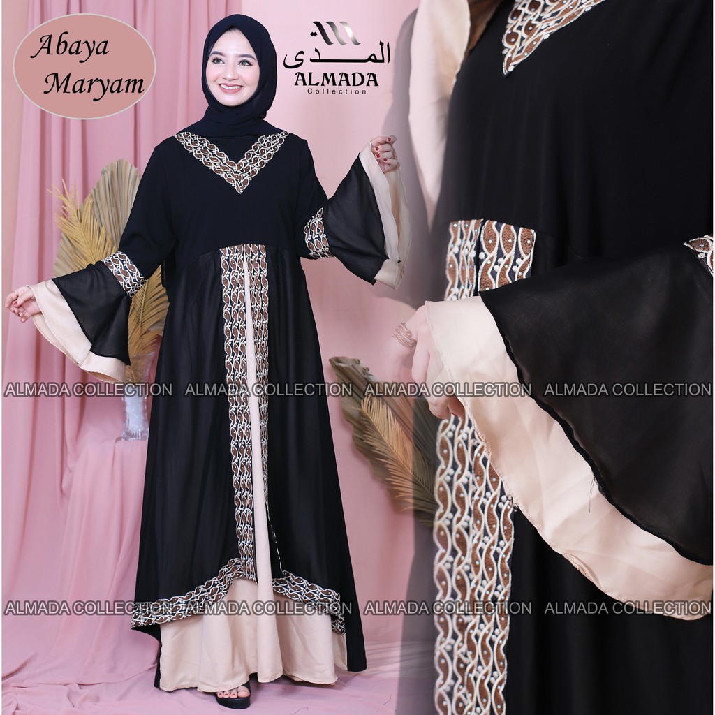 ABAYA DUBAI MARYAM (MARIAM) PREMIUM JETBLACK SAUDI