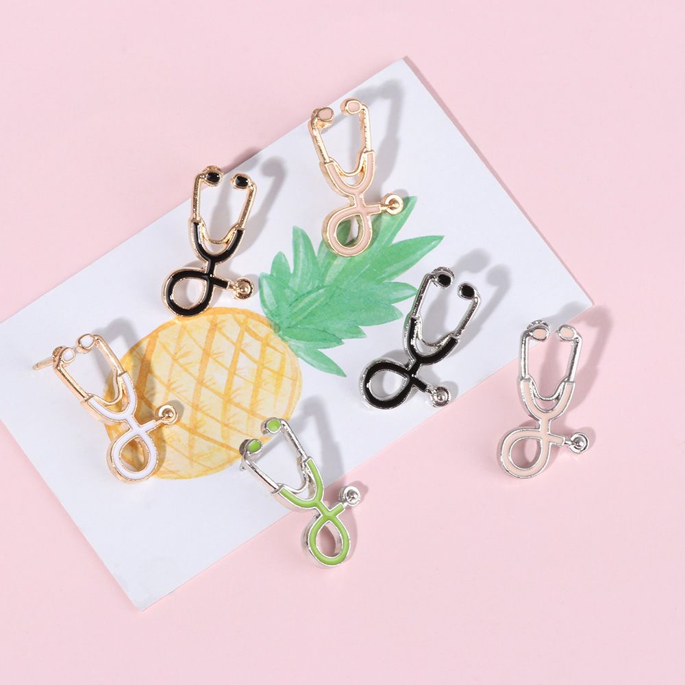 ROW Creative Stethoscope Brooches Cute Doctor Nurse Gift Enamel Pin Men Women Fashion Cartoon Medical Jewelry Coat Lapel Badge/Multicolor
