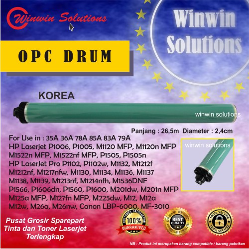 OPC Drum 85A 83A 35A 36A 78A 79A CE285 285A CE285A Laserjet P1005 P1006 CF279A M12W M26nw CF283A pri