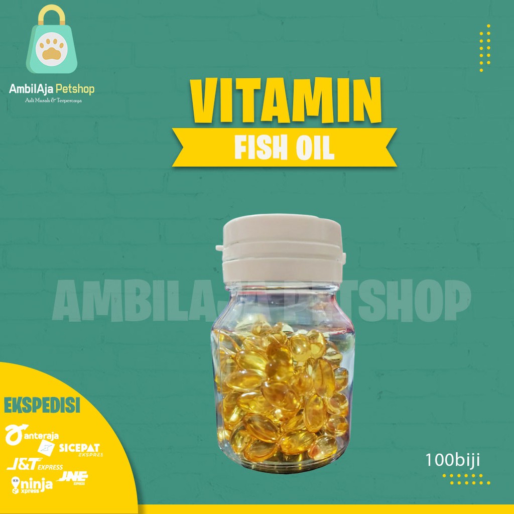 Minyak Ikan Fish Oil isi 100pcs - Vitamin untuk Kucing dan Anjing