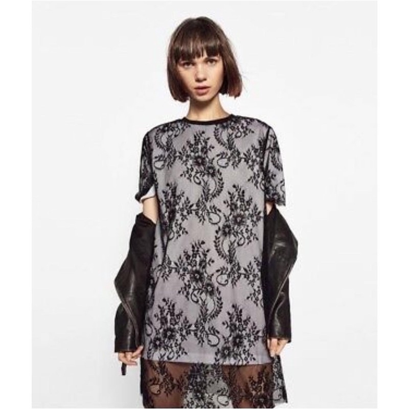 Zara Lace shirt dress