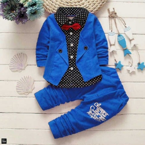 Baju Stelan Jas dan Celana Panjang Anak Cowok Laki- laki Usia 2 Sampai 4 Tahun Ridkids Murah Terbaru
