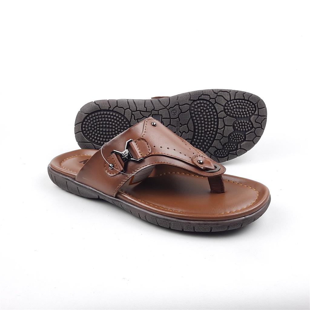 Sandal pria bahan kulit asli keyton Jr.118 39-43