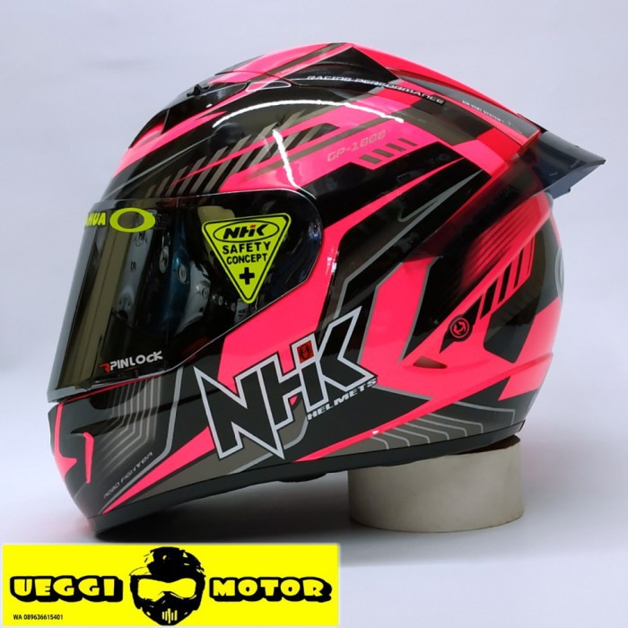 helm Nhk Gp1000 pink flou paket Ganteng