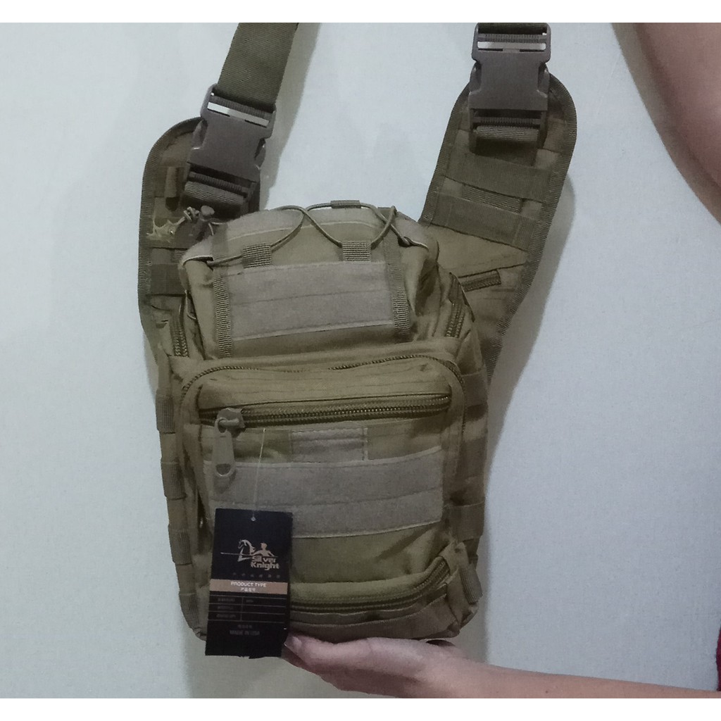 TAS IMPORT - TAS SELEMPANG IMPORT - WARNA TAN - MERK SILVER KNIGHT