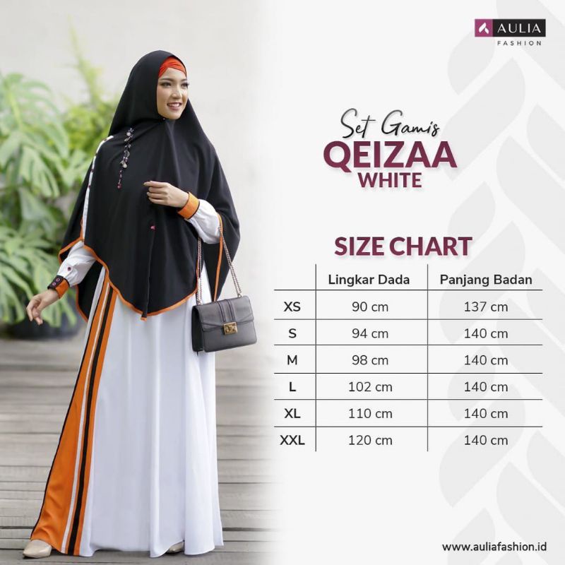 Aulia set gamis Qeizaa white