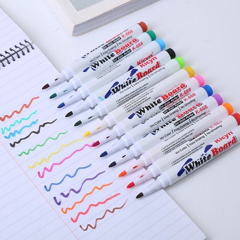 Spidol Warna Ajaib Apung / Spidol White Board Floating Marker / Mainan Spidol Air / Spidol Bisa Mengapung / Spidol Tato / Magic Marker / Spidol Warna Warni