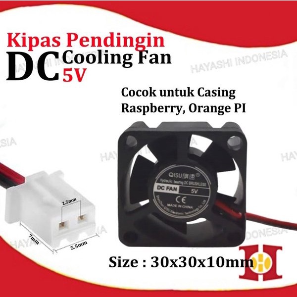 Cooling Fan Mini Kipas Pendingin DC 5V Brushless Raspberry Orange PI