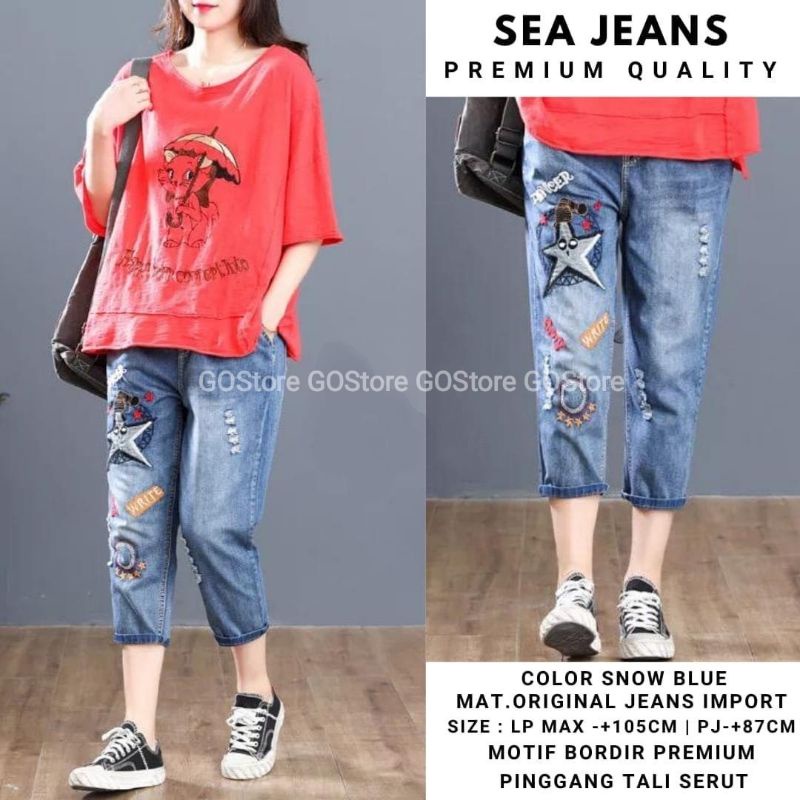 SEA JEANS | Celana Jeans Wanita Terbaru | Baggy Pants Casual Kekinian