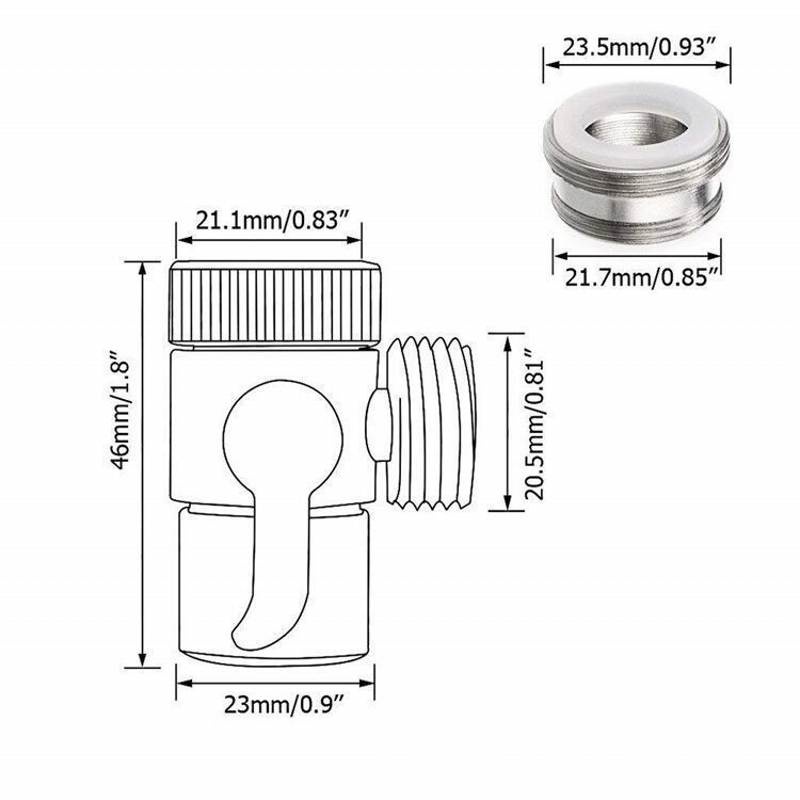 Home Faucet Splitter Diverter Valve / Water Tap Connector for Toilet Washbasin Shower