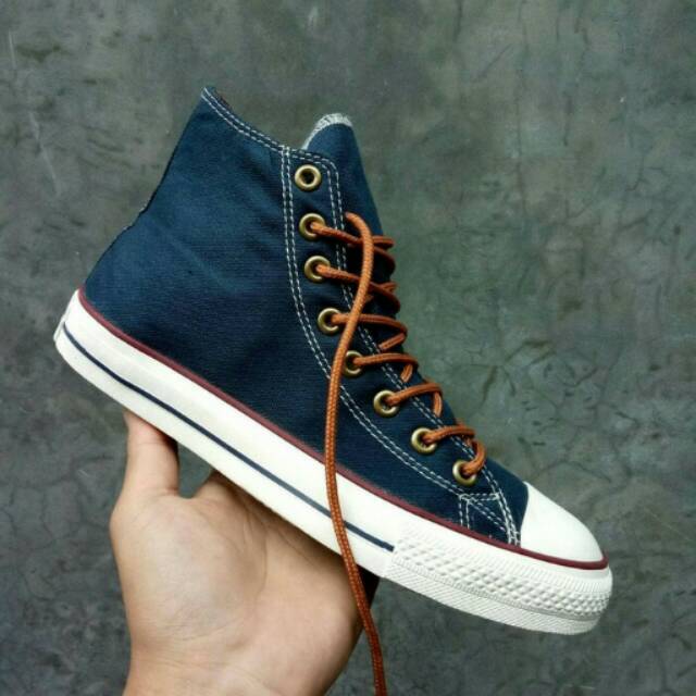 Sepatu Converse Classic Premium High Import Vietnam Grade Original Blue Navy Biru Dongker Sneakers