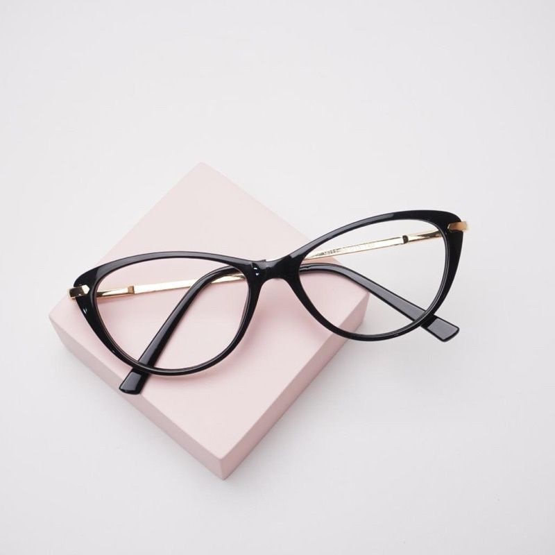 Kacamata cat Eyes wanita|kacamata lensa blue chromic