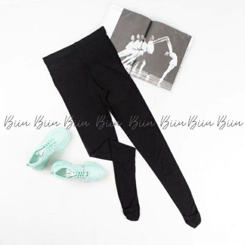 Biiu Celana Legging Wudhu Big Size Wanita Kaos Premium