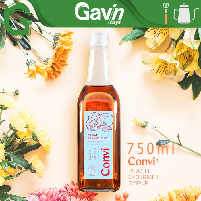 

Sirup Rasa Buah Persik - Convi Peach Gourmet Syrup Premium Sirup 750ml