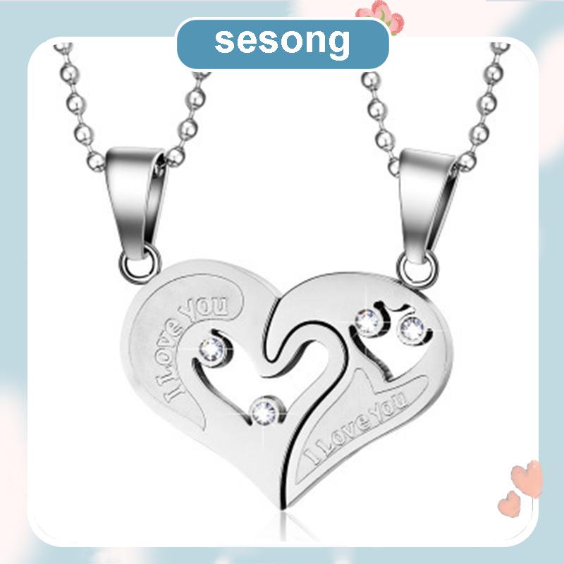 Love Magnet Kalung Couple Pelukan Choker Liontin Necklace Pasangan Cinta  SS