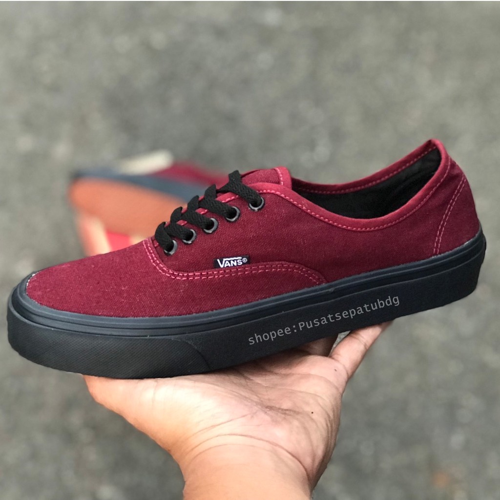 VANS AUTHENTIC MAROON BLACK