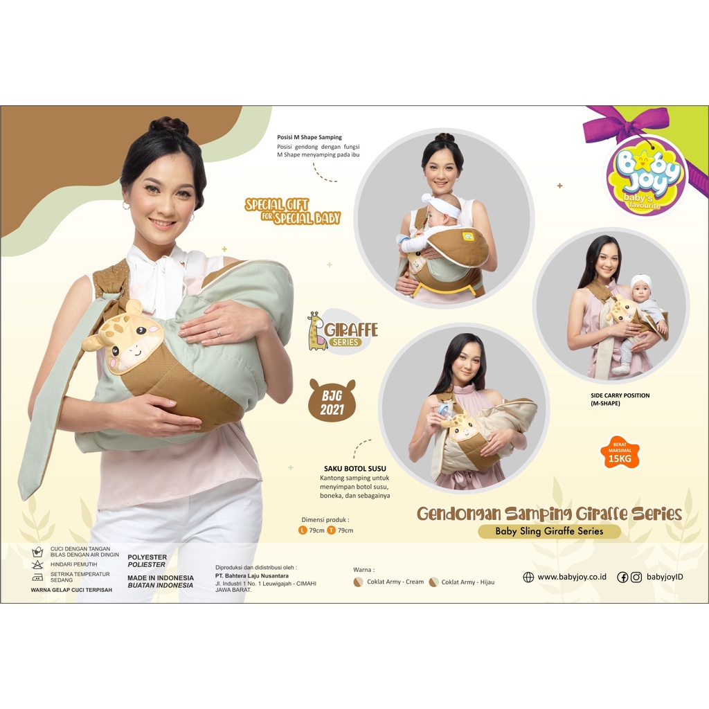 Gendongan Samping Baby Joy Giraffe Series - BJG2021