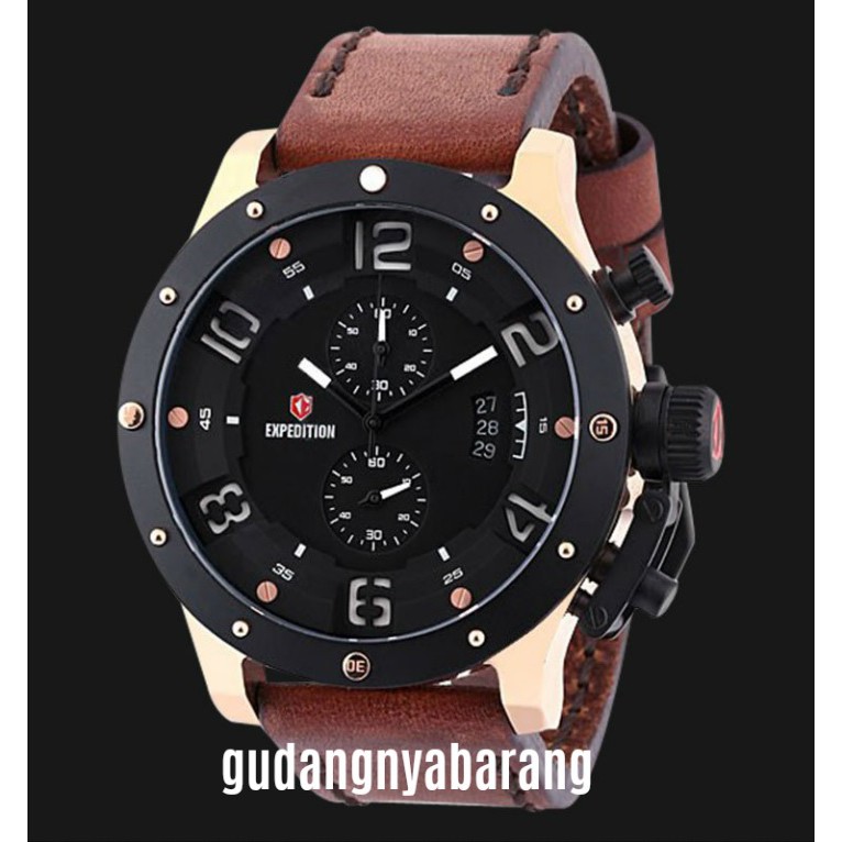 JAM TANGAN PRIA - LAKI - MAN EXPEDITION 6381 ORIGINAL BLACK HITAM ROSE GOLD KEREN