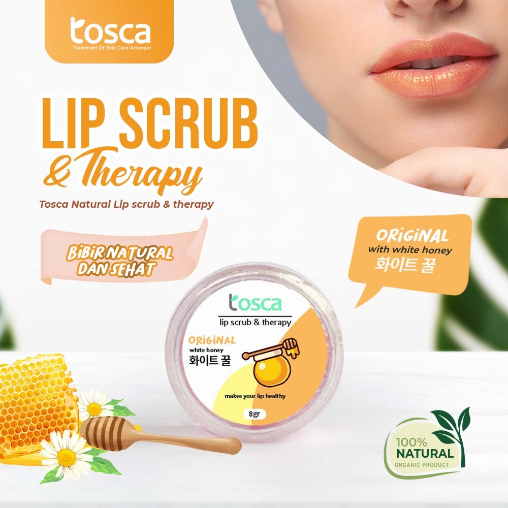 NATURAL LIP SCRUB &amp; THERAPY FOODGRADE TOSCA MELEMBABKAN DAN MENCERAHKAN BIBIR