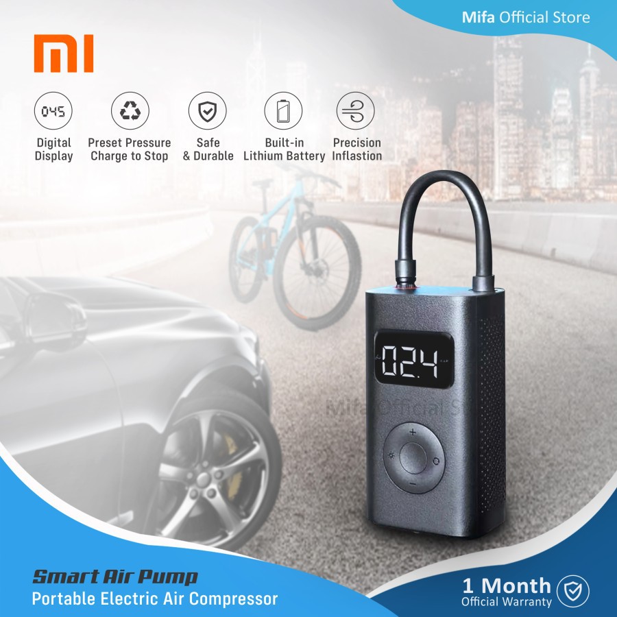 Xiaomi Mijia Elektrik Air Pump Pompa Ban Sepeda Motor Mobil Electric
