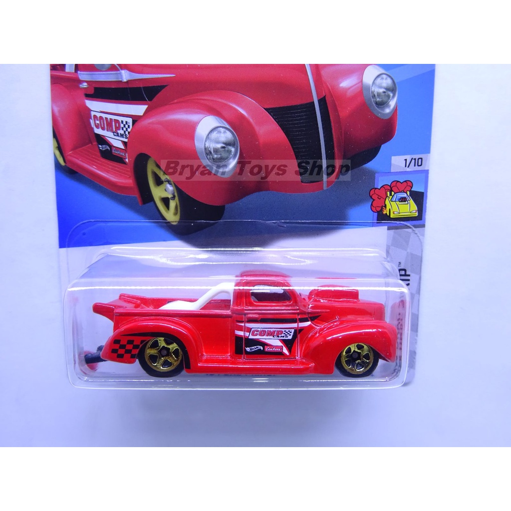 Hot Wheels 40 Ford Pickup Merah Velg Gold