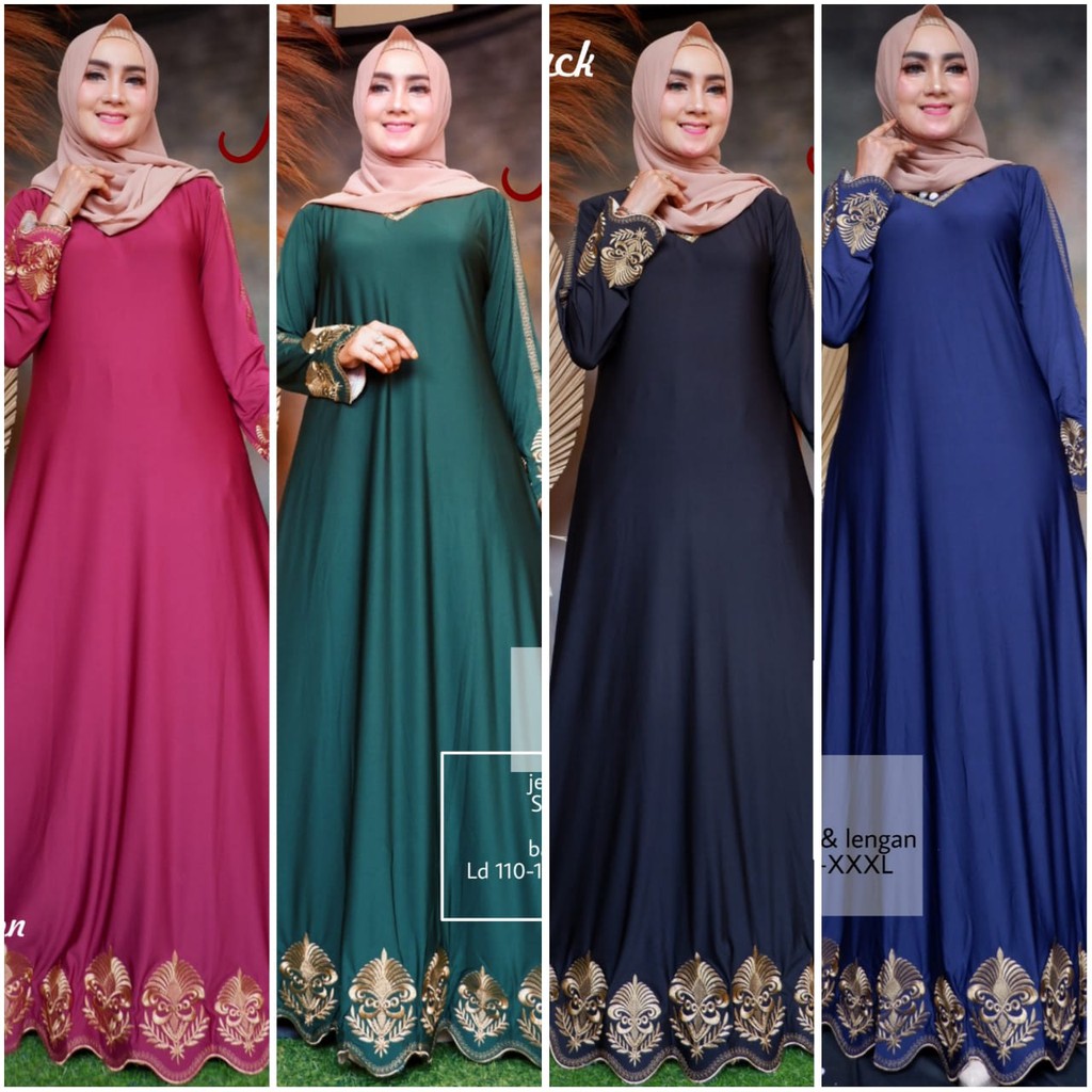 GAMIS JUMBO XXXL / BORDIR / BAJU GAMIS JUMBO / GAMIS TURKI / GAMIS JERSEY