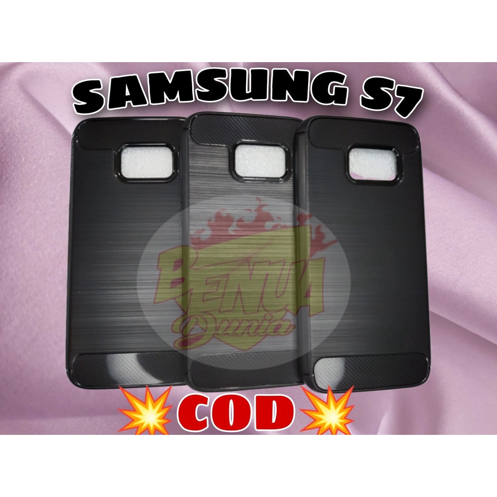 CASE IPAKY KARBON SAMSUNG S7 // SOFTCASE KARBON BLACK ONLY SAMSUNG S7 - BD