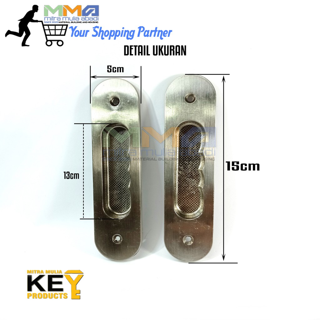 Tarikan Tanam Pintu Dorong l Handle Geser l Pintu Sliding IGM Harga Per Pcs