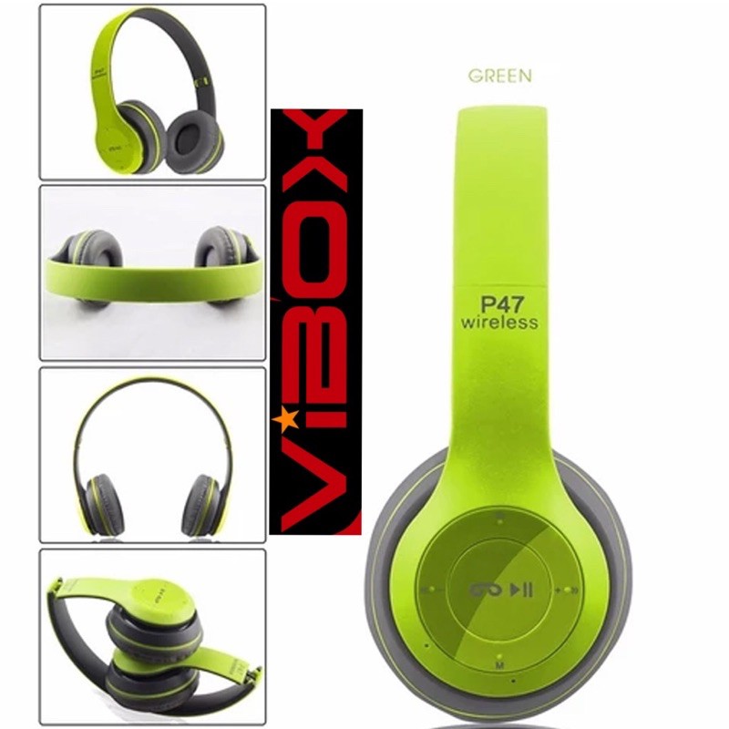 HEADPHONE BLUETOOTH BANDO P47 VIBOX SOFT COLOUR