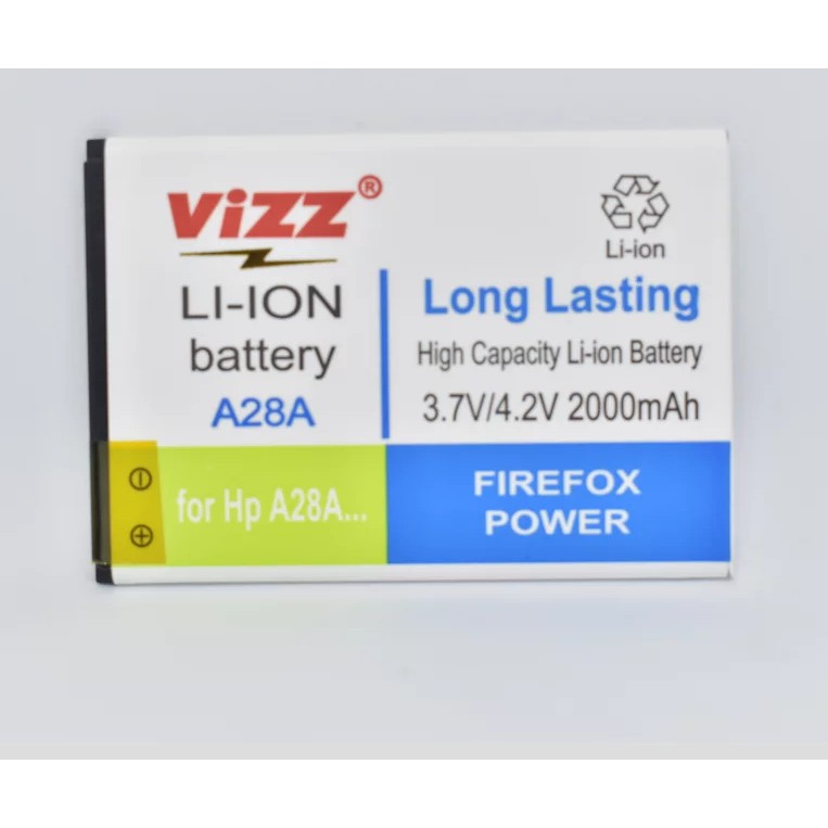 Vizz Double Power Battery Batre Baterai Vizz Cross Evercoss A28A A28