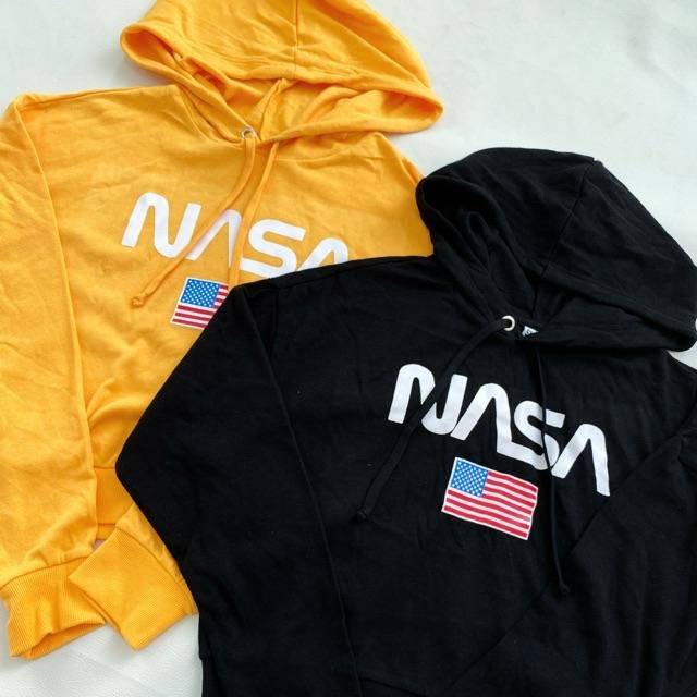 nasa cropped hoodie h&m