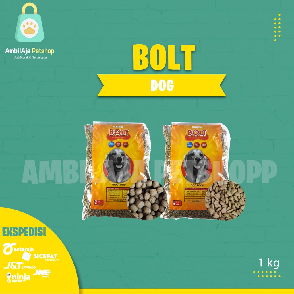 Makanan Anjing Bolt Dog all varian kemasan 1kg