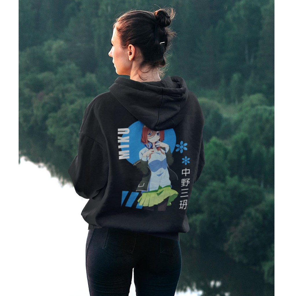 Hoodie Miku Nakano Kawaii Blue Quintessential Quintuplets Premium Fleece