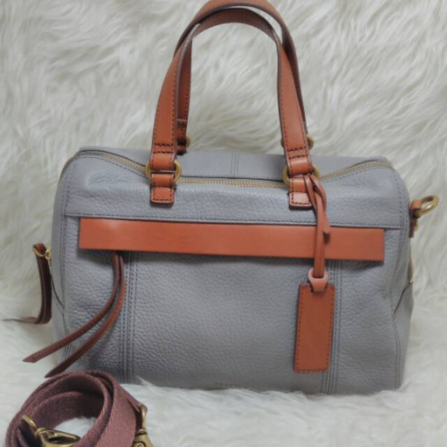 TAS FOSSIL MOLLY SATCHEL GREY AUTHENTIC 100%
