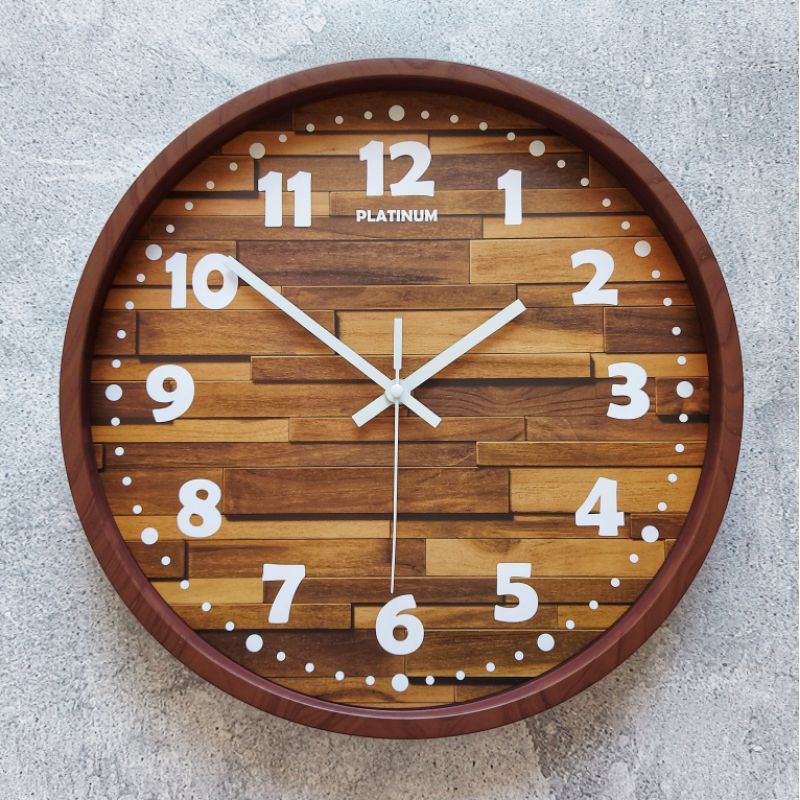 Jam Dinding Wood Minimalis klasik Wooden Modern kayu kuno ukuran 20cm
