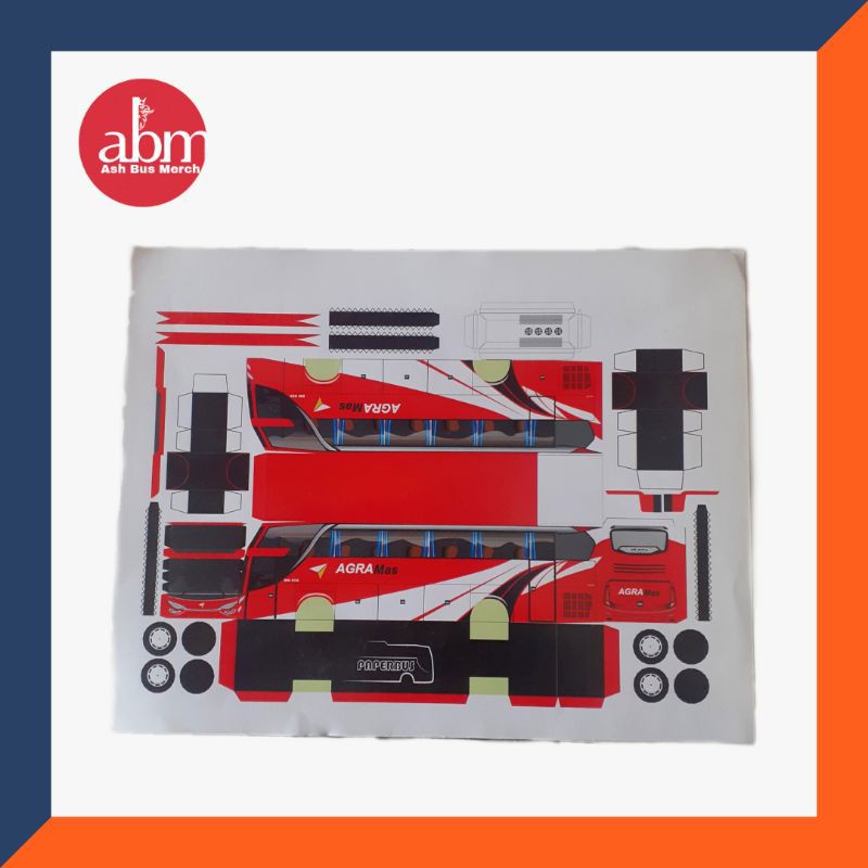 pola paper bus miniatur bus Agra Mas shd